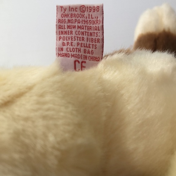 NWT Vintage TY Beanie Buddy 14" Tracker the Bassett Hound Tan Cream Adorable - Picture 5 of 12